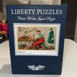 liberty Classic Wooden Jigsaw Puzzle - Navy Blue Box